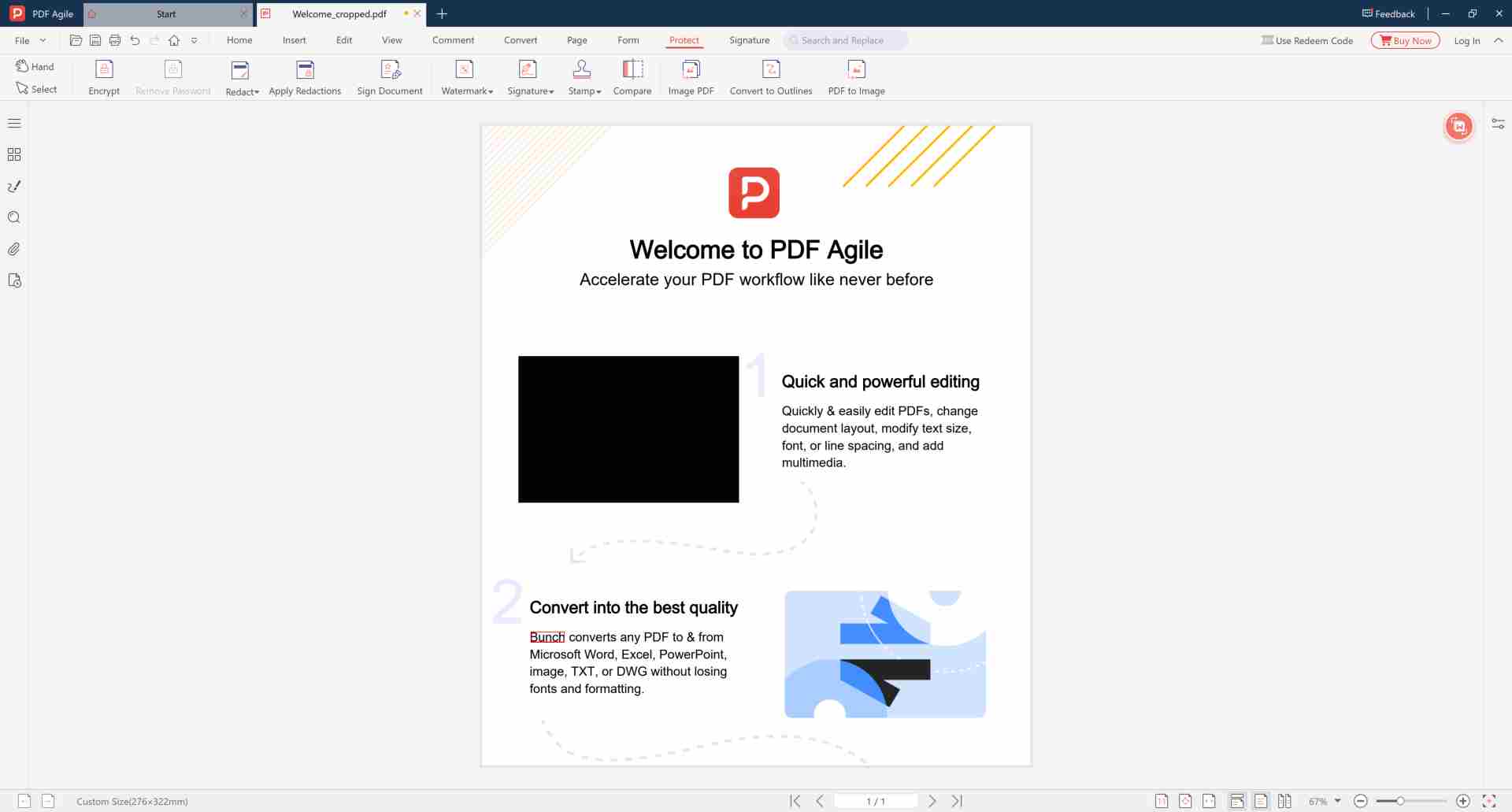 How to permanently redact text in a PDF using PDF Agile desktop software